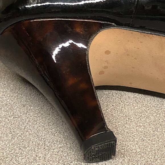 Anyi Lu Black Patent Leather Pump Ladies Size 38 1/2 - Picture 6 of 8